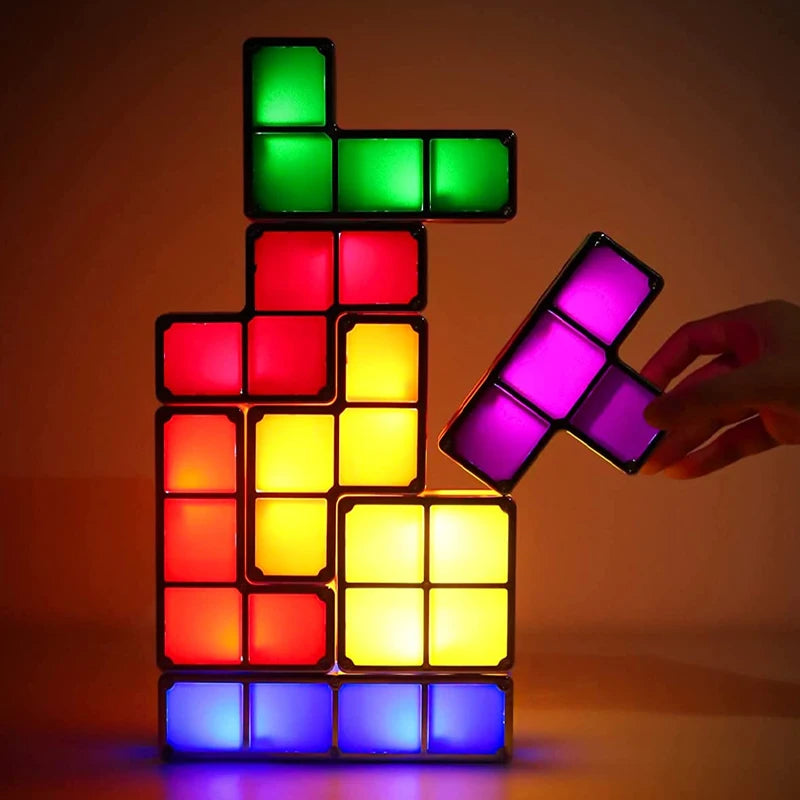 Luminária Puzzle Tetris 3D