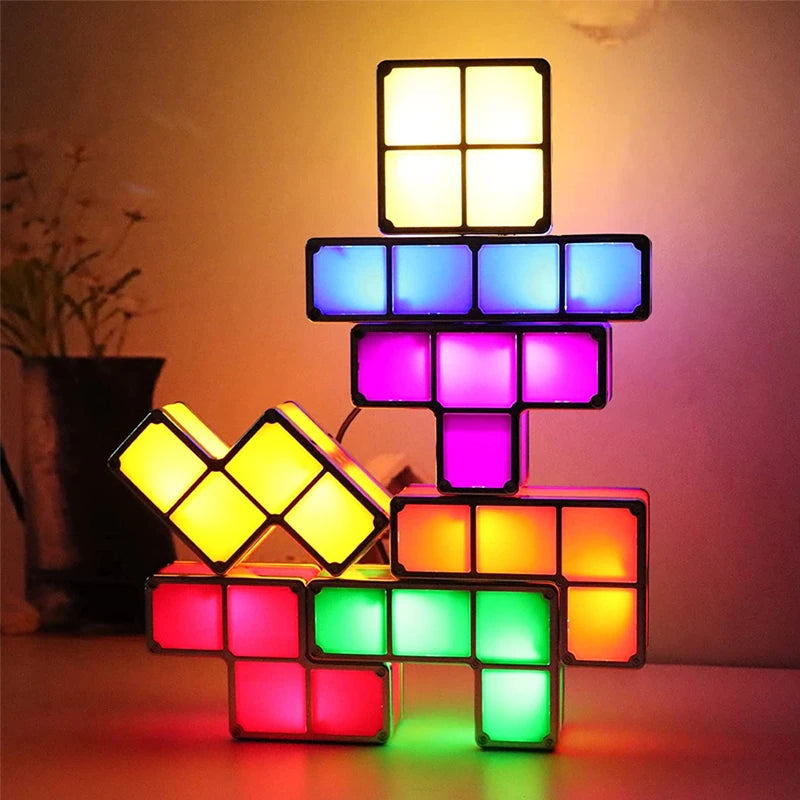 Luminária Puzzle Tetris 3D